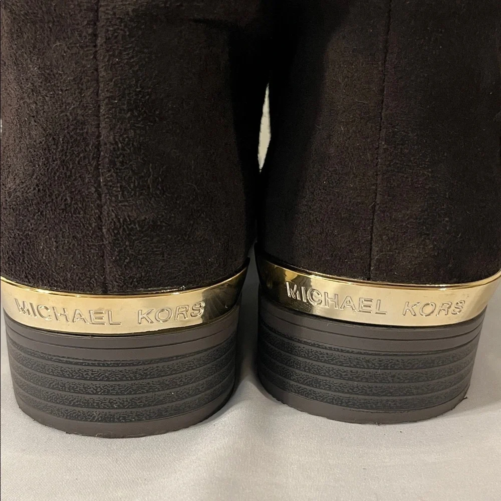 Michael Kors Black and Brown Monogram Boots used good condition